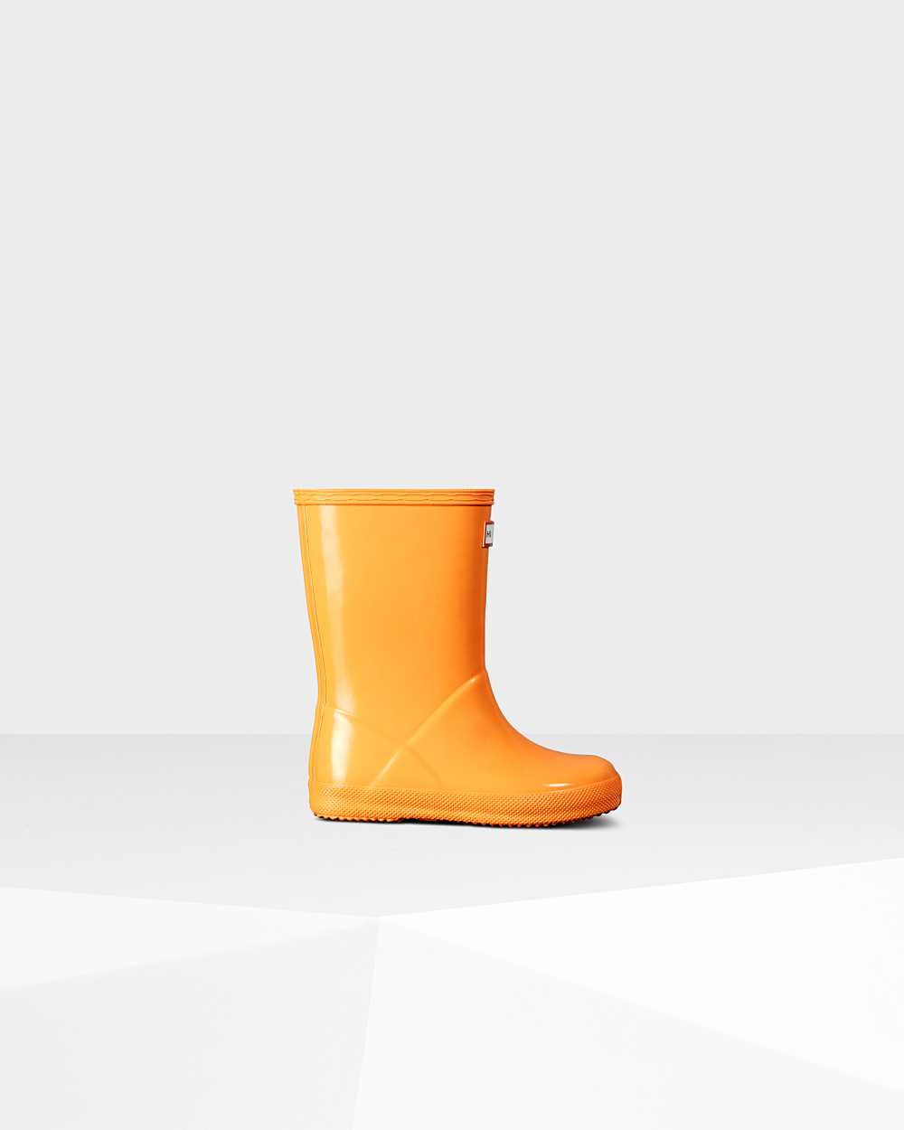 Hunter Original First Classic Gloss Kids Rain Boots NZ-91583W Orange